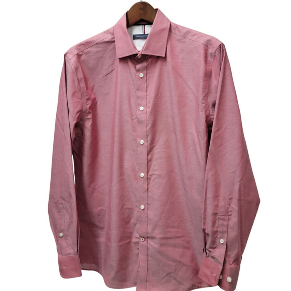 Tommy Hilfiger Men's Slim-Fit Non-Iron Long-Sleeves Shirt Size 16 32/33 - Picture 2 of 10